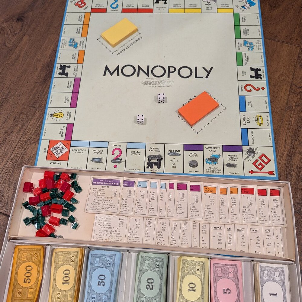 Monopoly vintage board game ca. 1975 edition